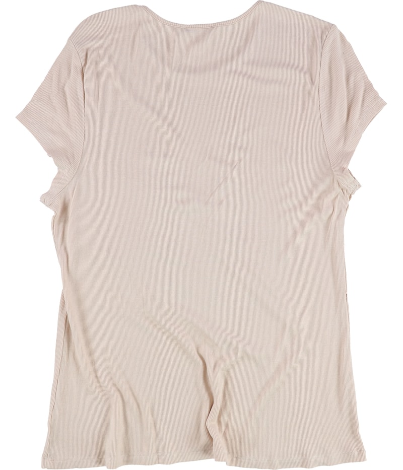 bar III Womens Ribbed Basic T-Shirt