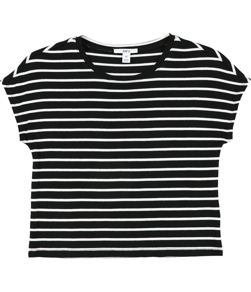 bar III Womens Cropped Basic T-Shirt