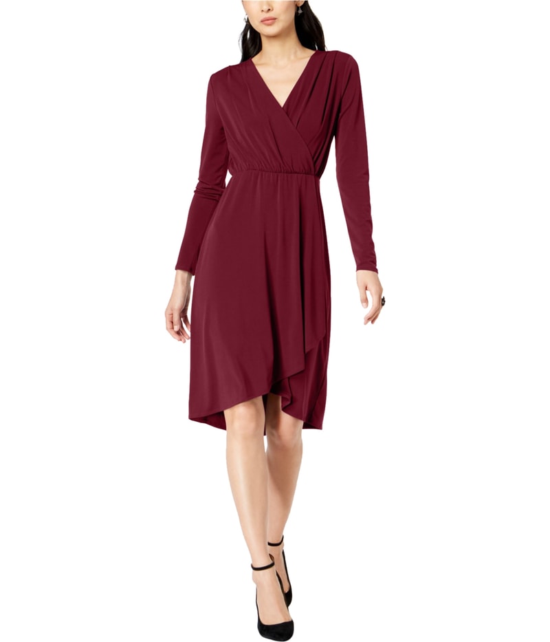 I.N.C Womens Wrap Surplice Dress