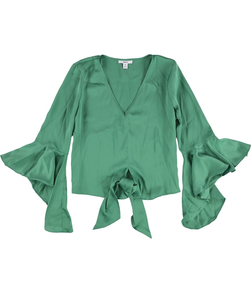 bar III Womens Tie-Front Knit Blouse