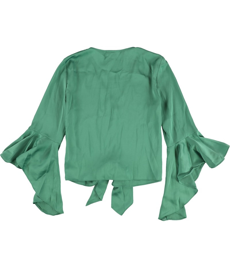 bar III Womens Tie-Front Knit Blouse