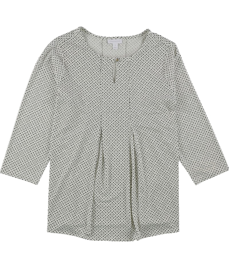 Charter Club Womens Diamond Knit Blouse