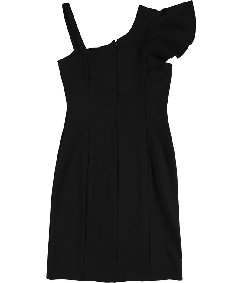 bar III Womens Ruffle Bodycon Asymmetrical Dress, view 2