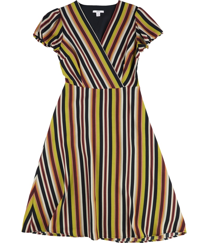 bar III Womens Striped Wrap Dress