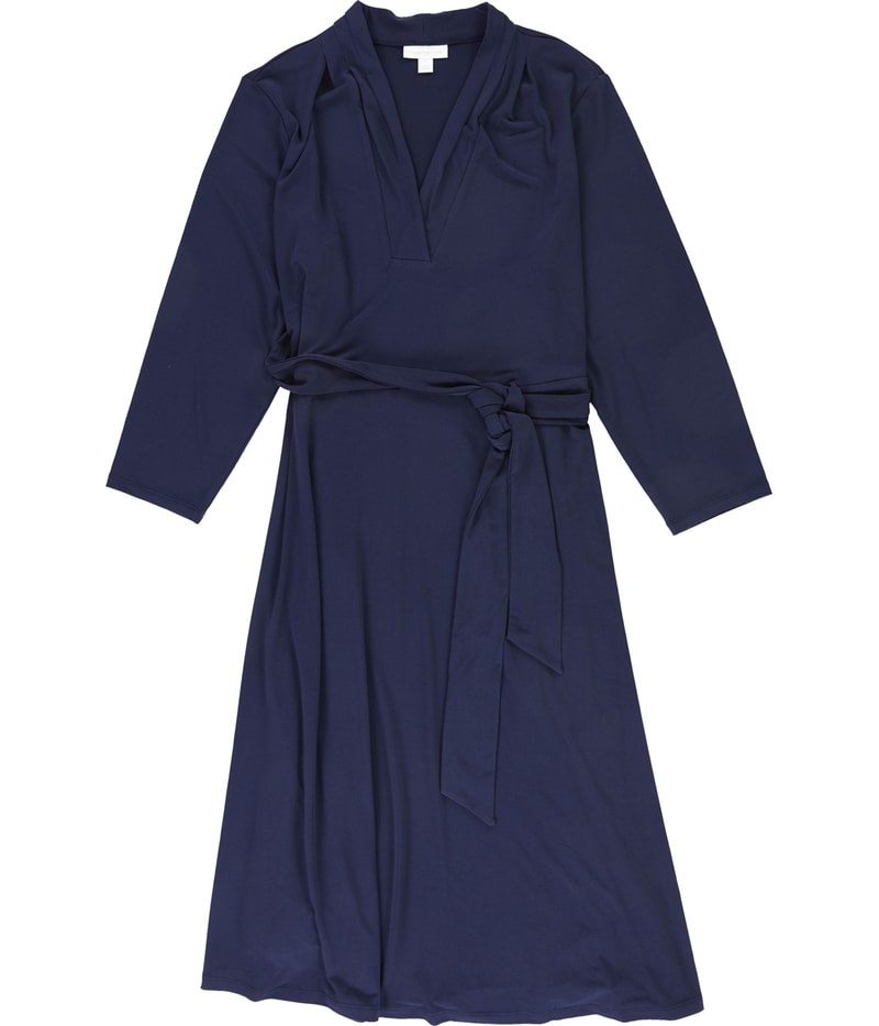 Charter Club Womens Knit 3/4-Sleeve Midi Dress