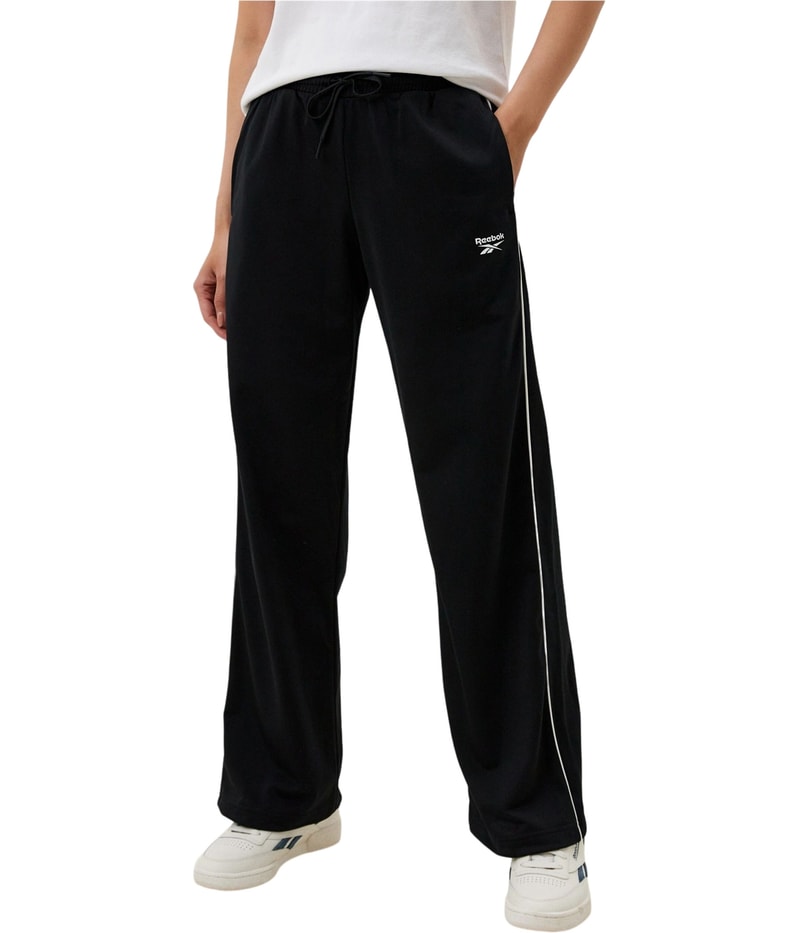 Reebok Womens Logo Tapered Relaxed Sweatpants Athletic Pants