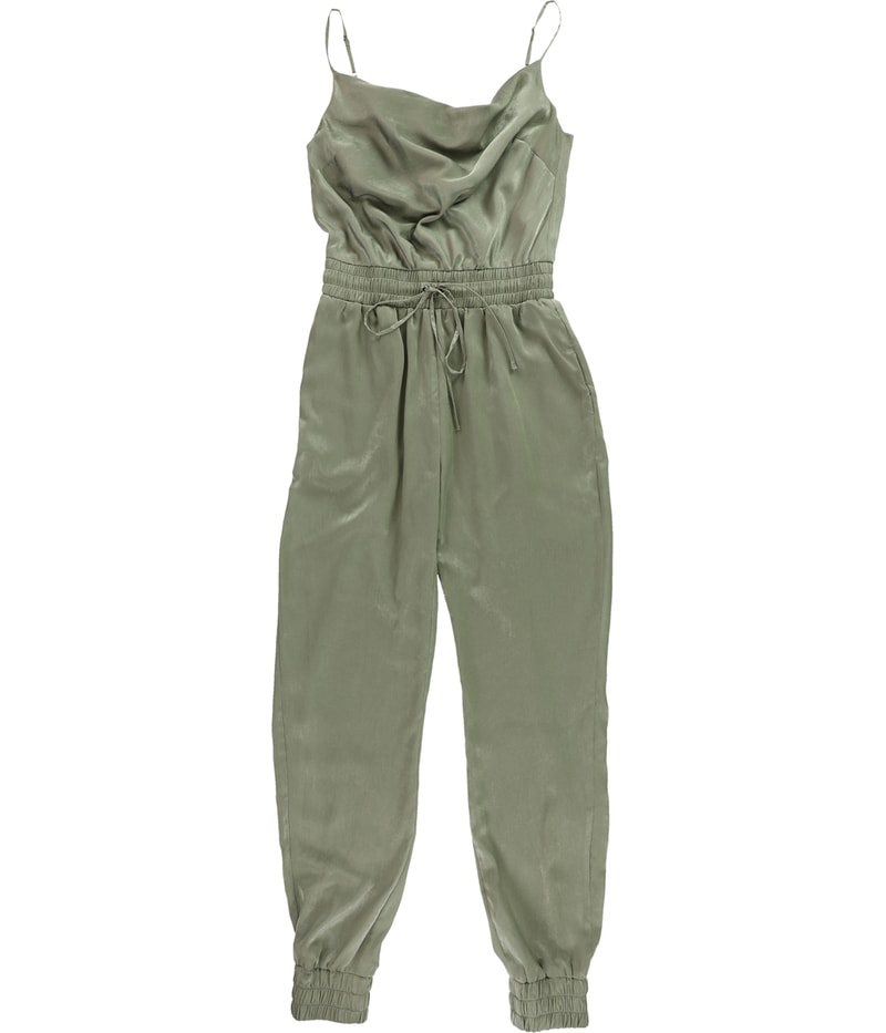 bar III Womens Satin Jogger Jumpsuit