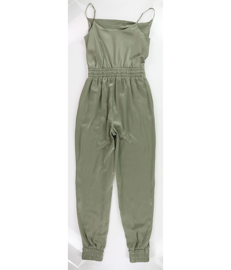 bar III Womens Satin Jogger Jumpsuit