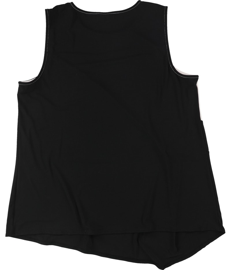 Alfani Womens Asymmetrical Sleeveless Blouse Top