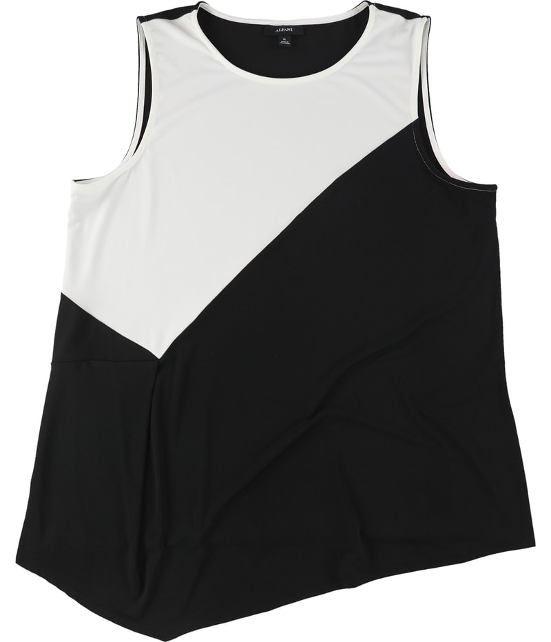 Alfani Womens Asymmetrical Sleeveless Blouse Top