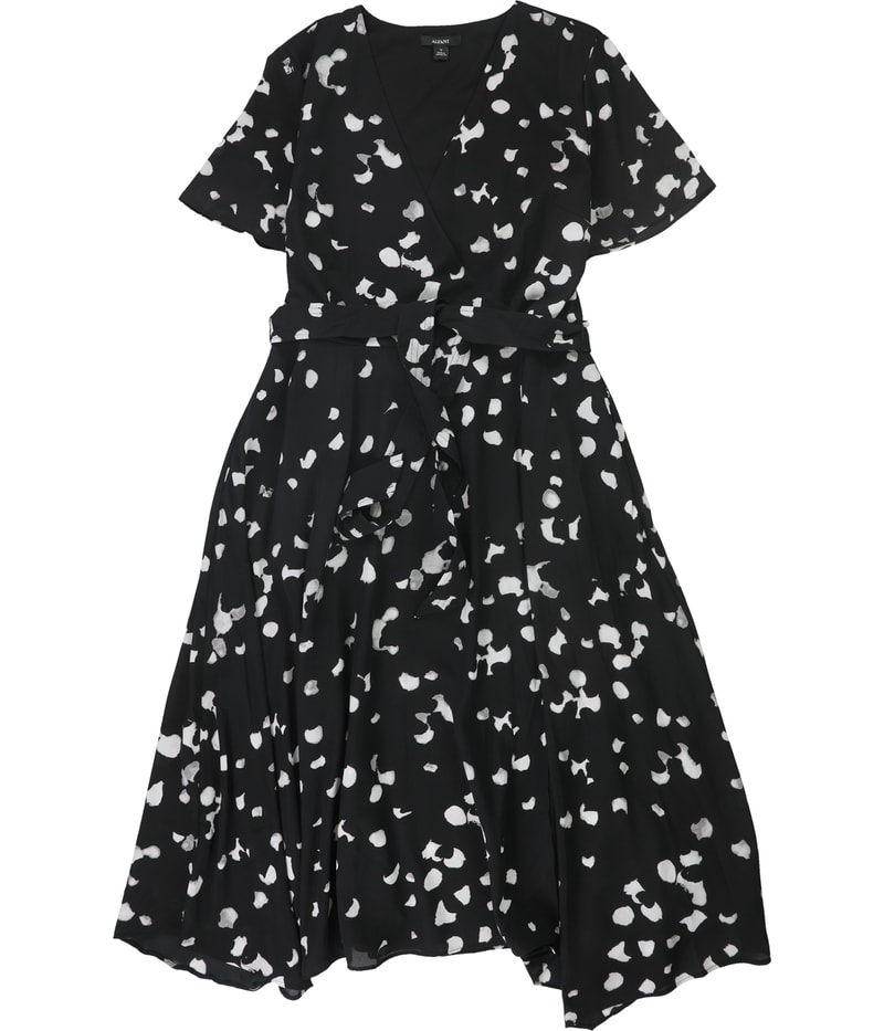 Alfani Womens 2-Tone Wrap Dress