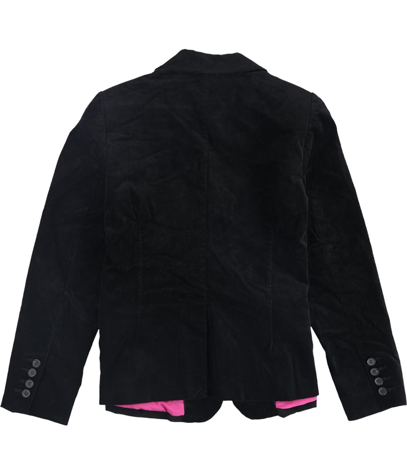 Charter Club Womens Velvet One Button Blazer Jacket