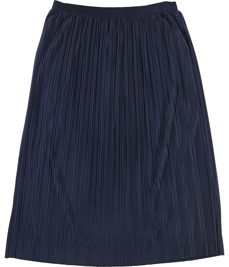 Alfani Womens Solid Pleated Midi Skirt