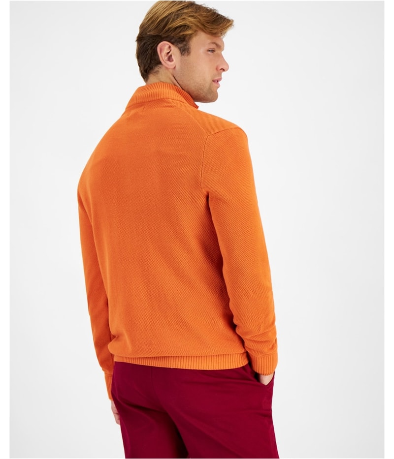 Club Room Mens Quarter-Zip Textured Sweatshirt