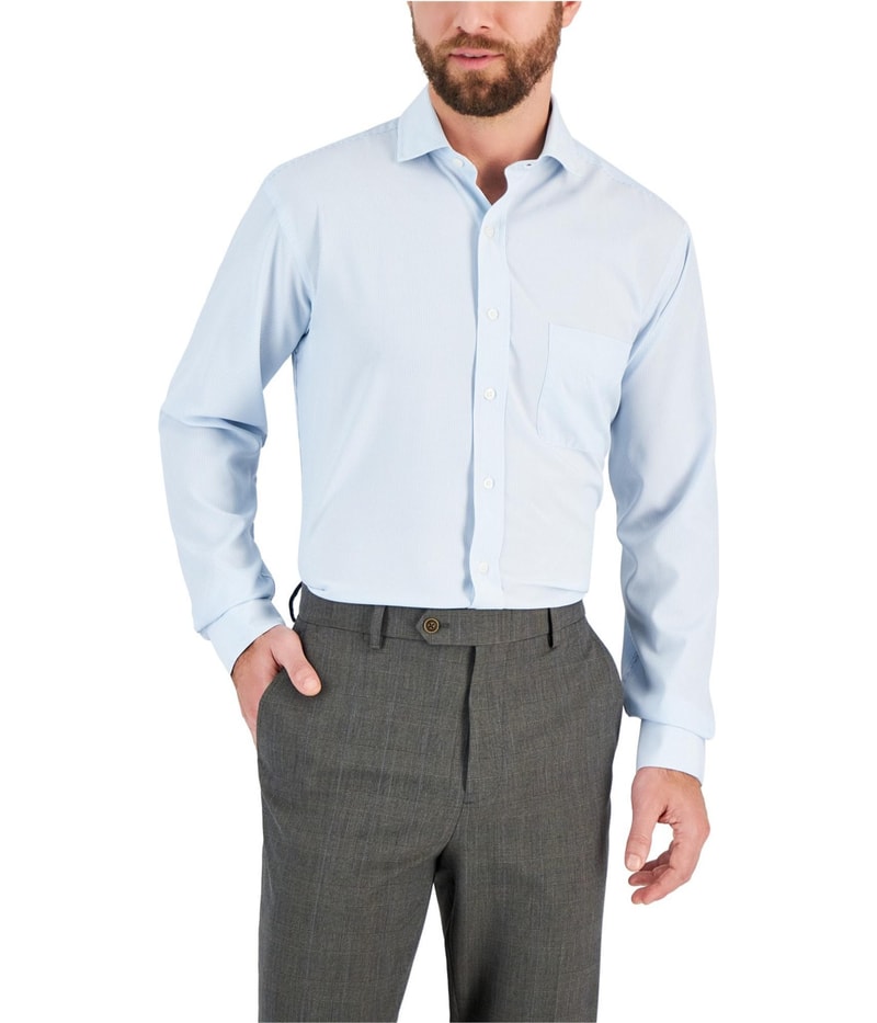 Club Room Mens Regular Fit Traveler Button Down Dress Shirt