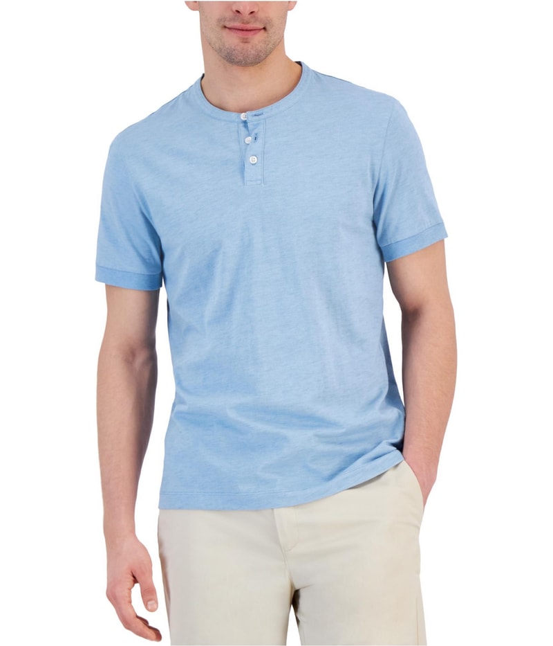 Alfani Mens Blurred Feeder Stripe Embellished T-Shirt