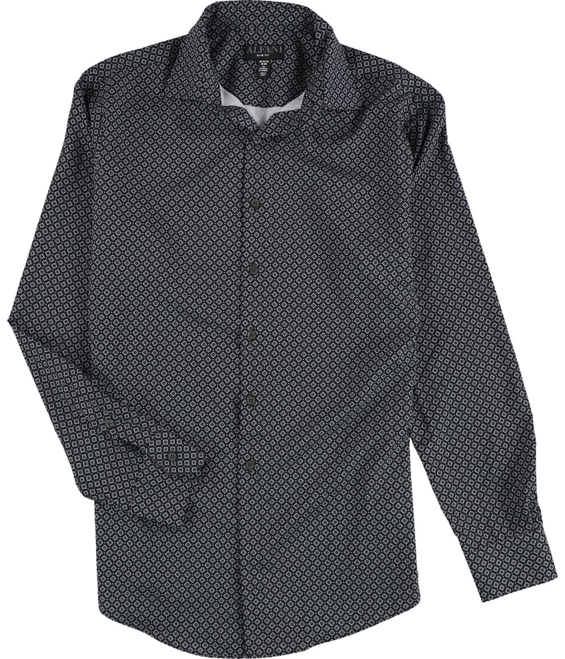 Alfani Mens Moisture-Wicking Button Down Dress Shirt