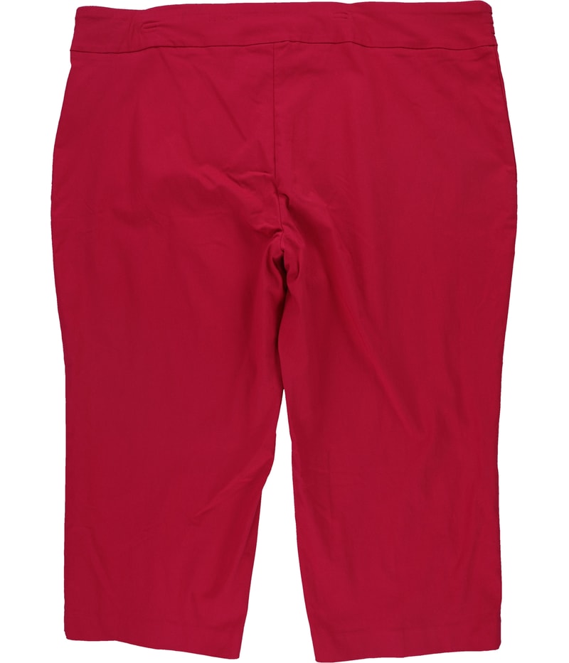 JM Collection Womens Riveted Capris Straight Leg Cropped Dress Pants