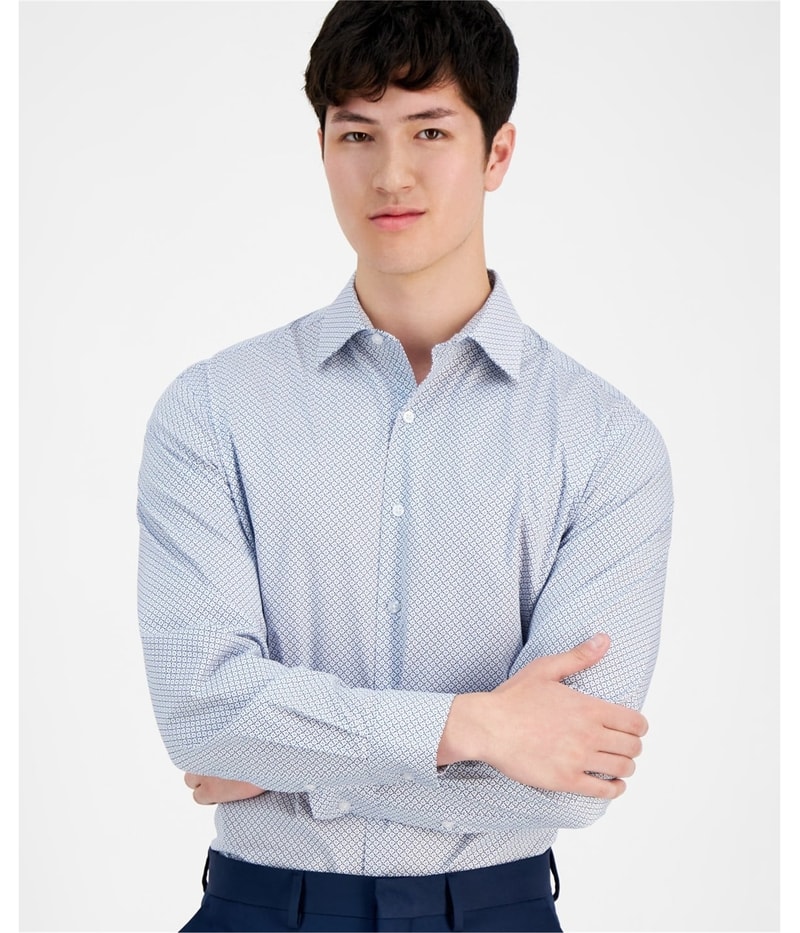 Alfani Mens 4-Way Stretch Button Down Dress Shirt