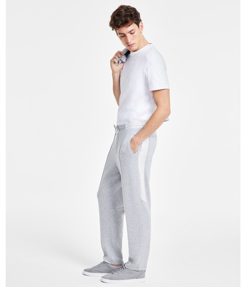 Alfani Mens Alfatech Drawstring Straight Leg Relaxed Lounge Casual Pants