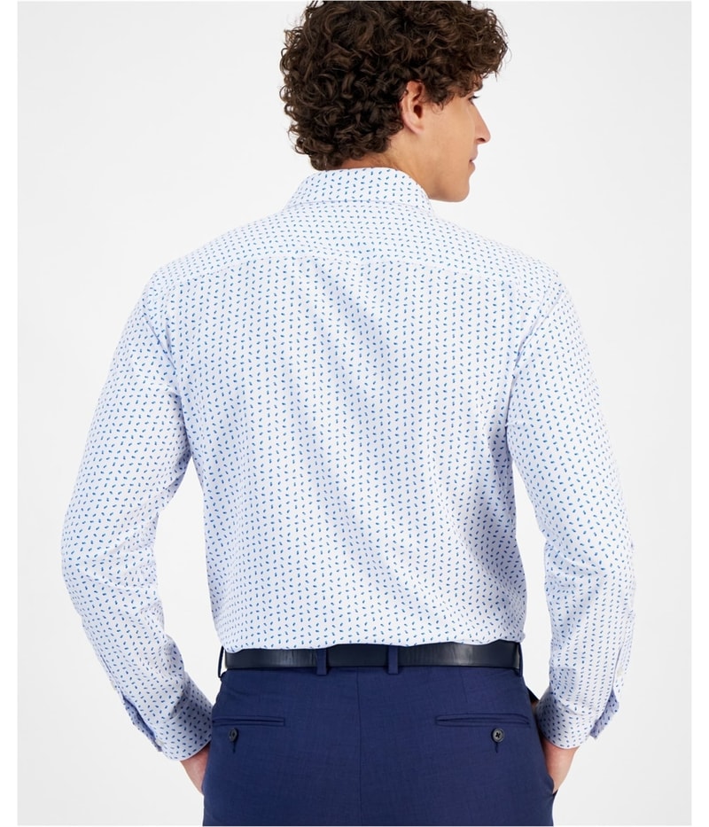 Alfani Mens Geo-Twist Button Down Dress Shirt