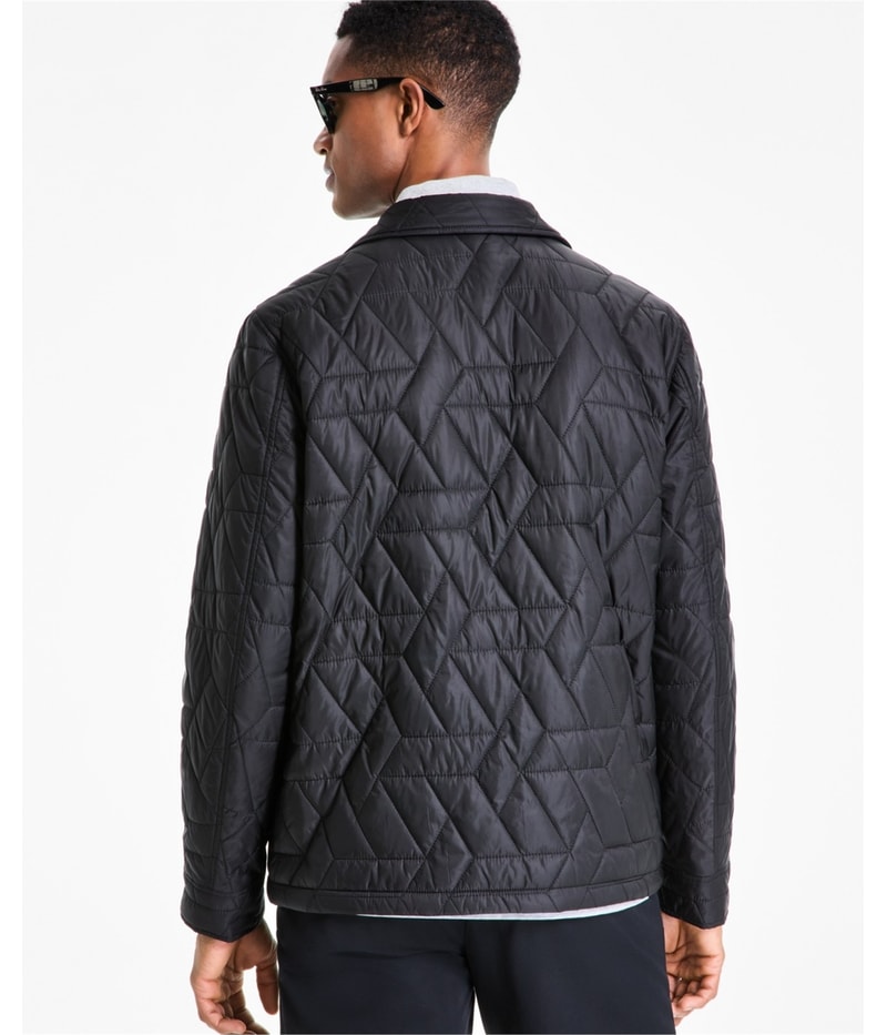 Alfani Mens Quilted Shirt Jacket