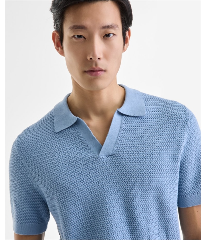Alfani Mens Textured Polo Shirt