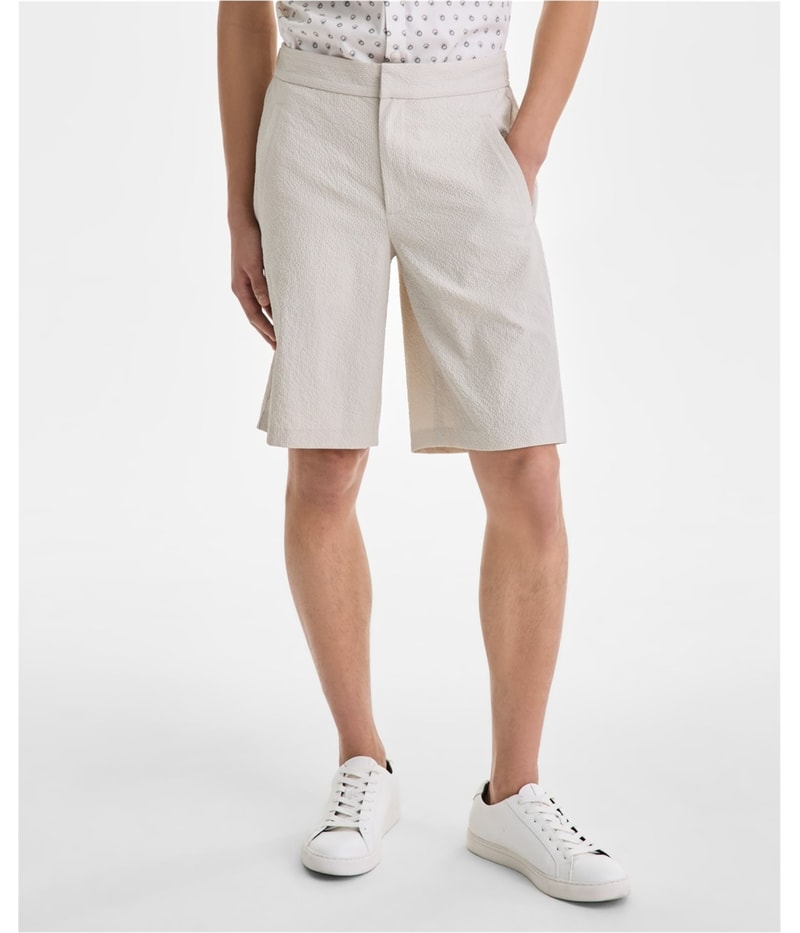 Alfani Mens Modern Puckered 11″ Casual Bermuda Shorts