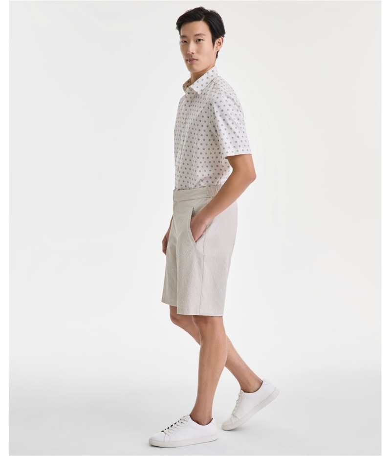 Alfani Mens Modern Puckered 11″ Casual Bermuda Shorts