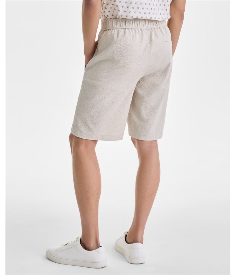 Alfani Mens Modern Puckered 11″ Casual Bermuda Shorts