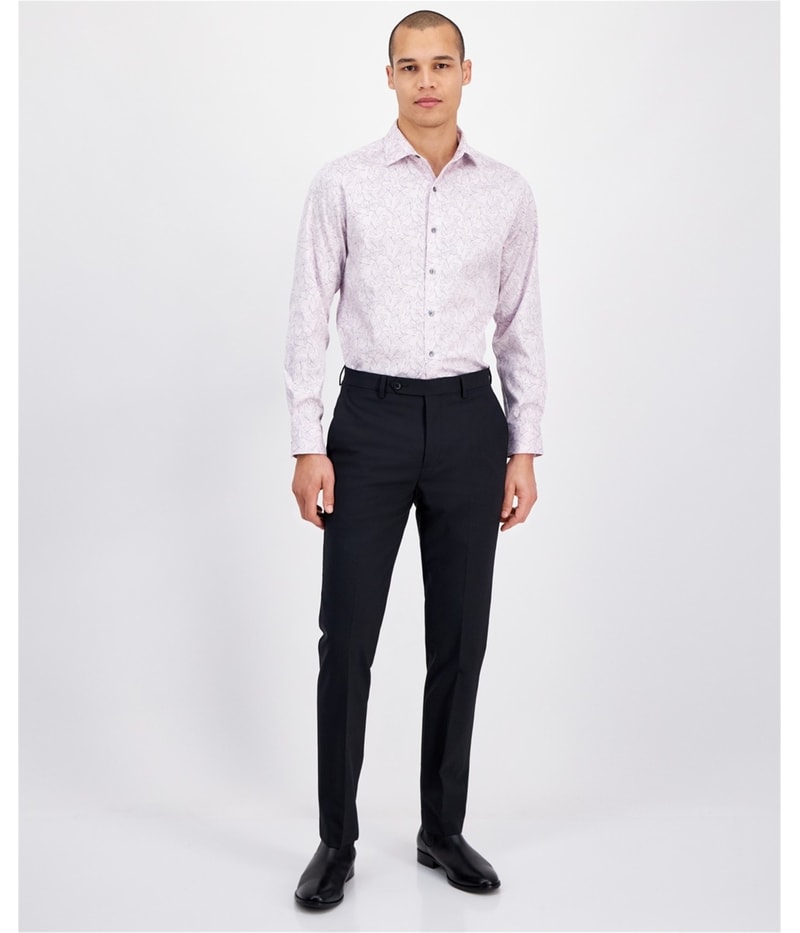 bar III Mens Stretch, Floral Print Button Up Shirt