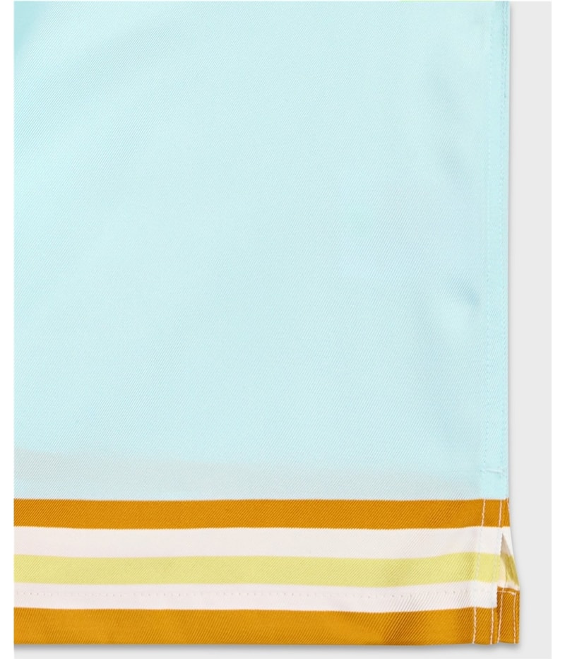 Mode Of One Mens Twill Contrast-Trim Relaxed-Fit Button Up Shirt