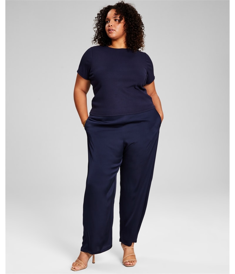 And Now This Womens Ribbed Basic T-Shirt