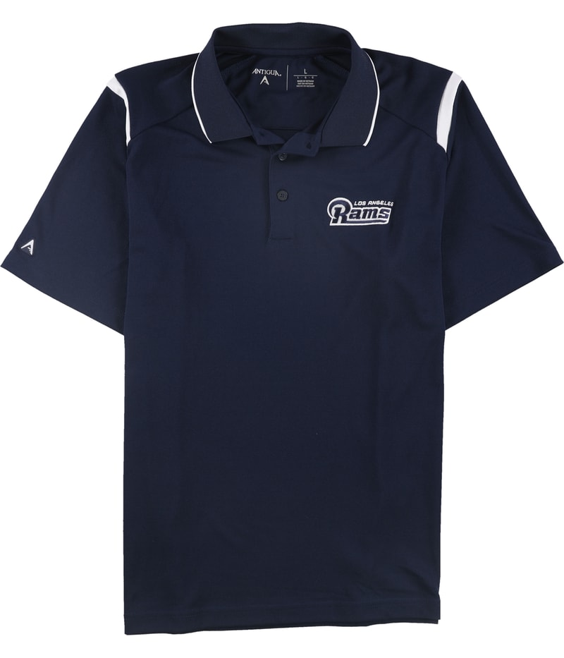 Antigua Mens LA Rams Polo Shirt in Navy, image 4 of 4