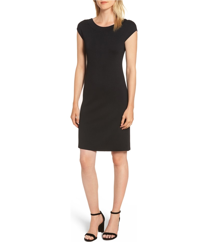Anne Klein Womens Bow-Back Sheath Dress