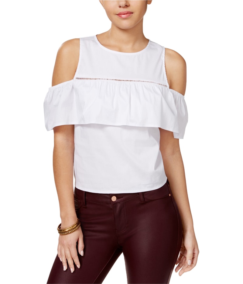 BCX Womens Cold Shoulder Knit Blouse