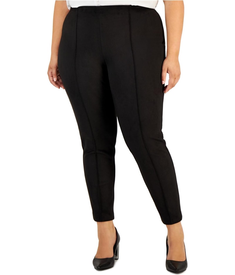 Anne Klein Womens Elastic Casual Trouser Pants