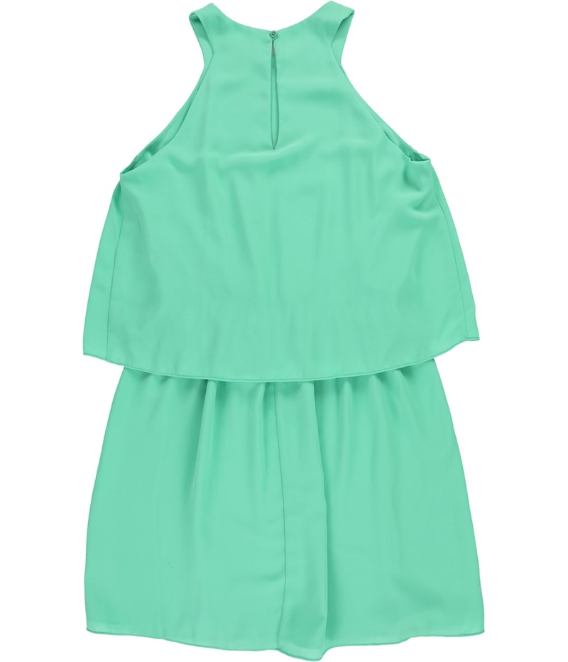 bar III Womens Cutout Popover Blouson Dress