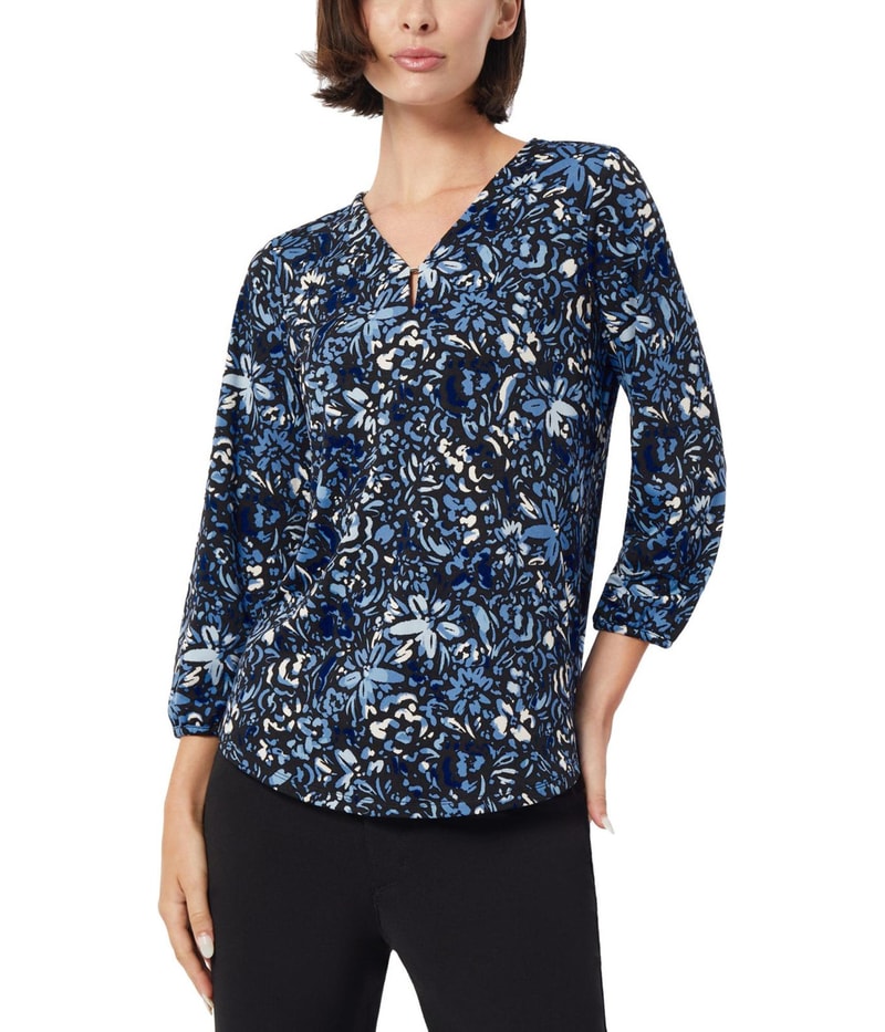 Jones New York Womens Printed Basic T-Shirt