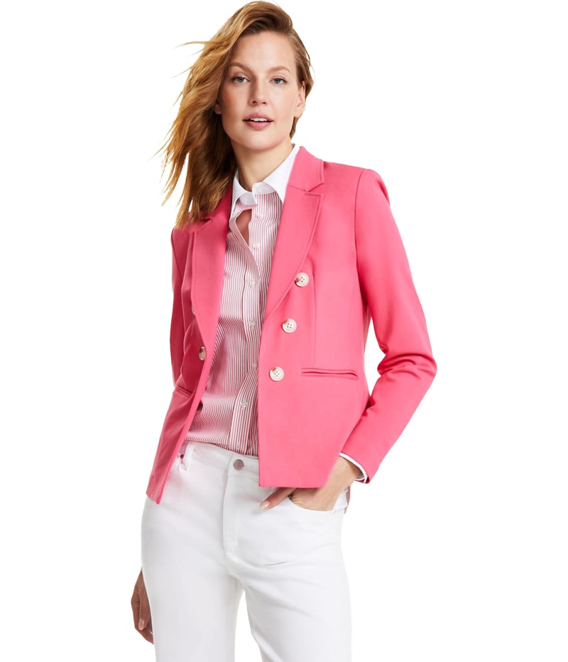 Jones New York Womens Decrative Blazer Jacket