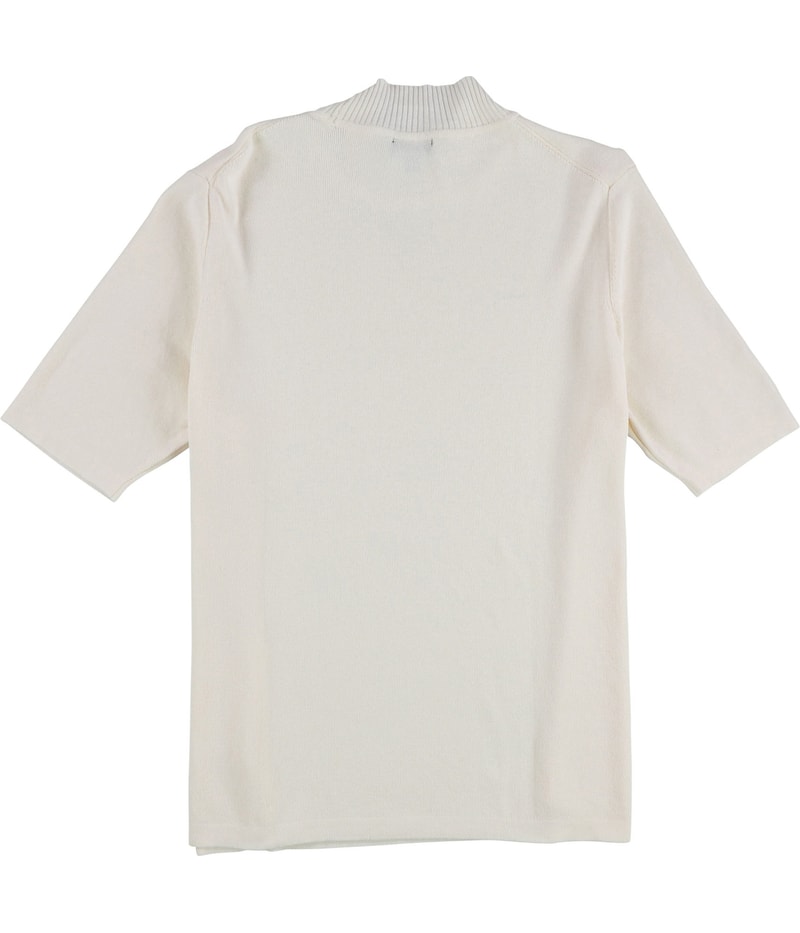 Jones New York Womens Short Sleeve Mock Neck Pullover Sweater, view 2