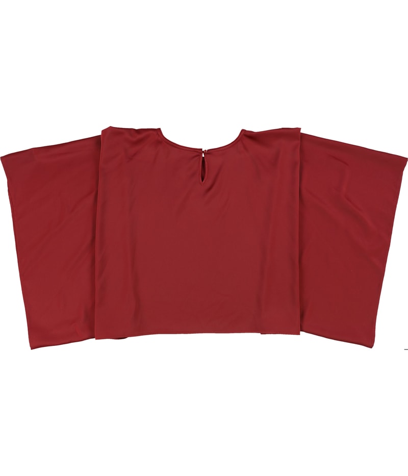 Anne Klein Womens Chic Cape Peasant Blouse