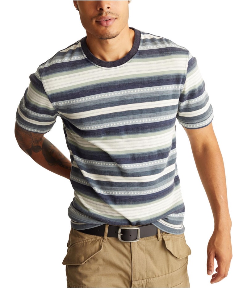 Frye Mens Southwestern Short Sleeve Indigo Graphic T-Shirt