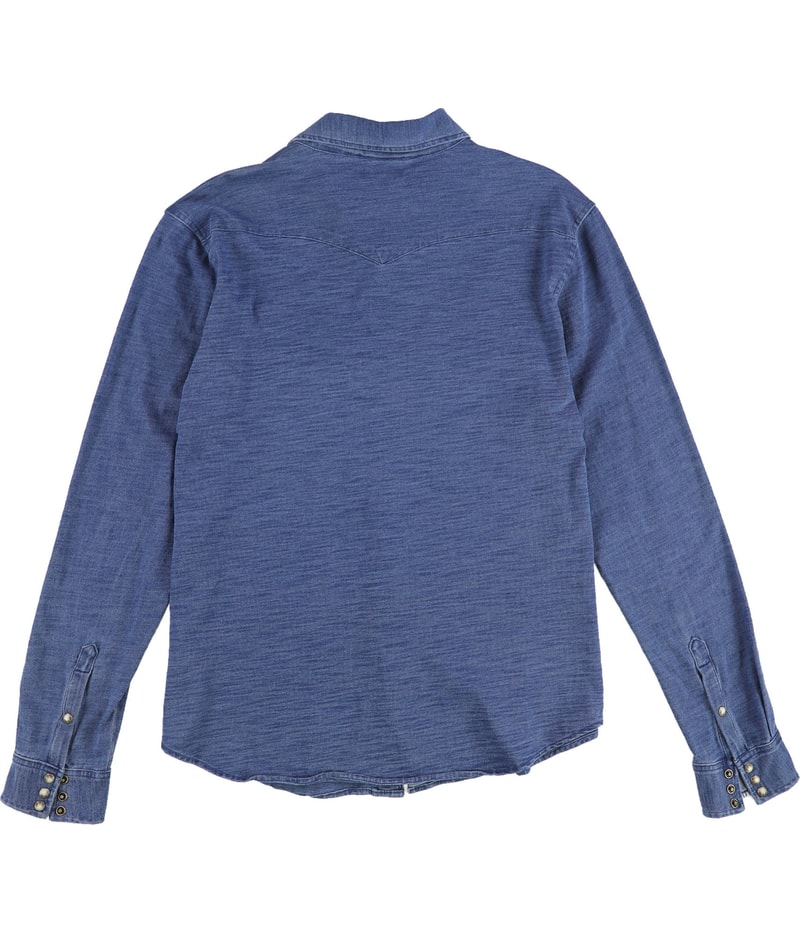 Frye Mens Western Knit Button Up Shirt
