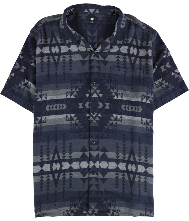 Frye Mens Woven Aztec Button Up Shirt