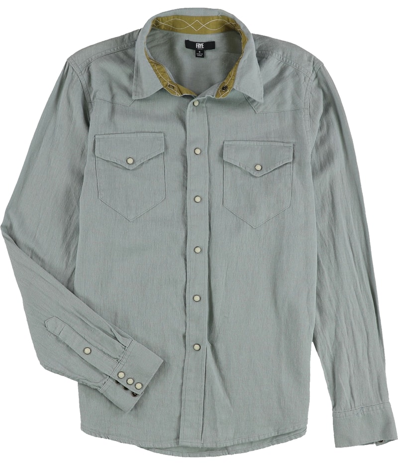 Frye Mens Textured Button Up Shirt