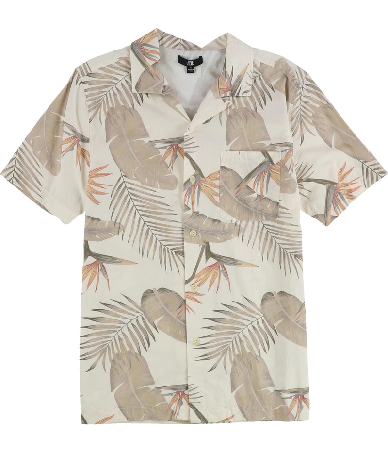 Frye Mens Tropical Woven Button Up Shirt