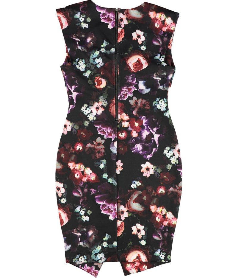 bar III Womens Floral Print Envelope Sheath Dress