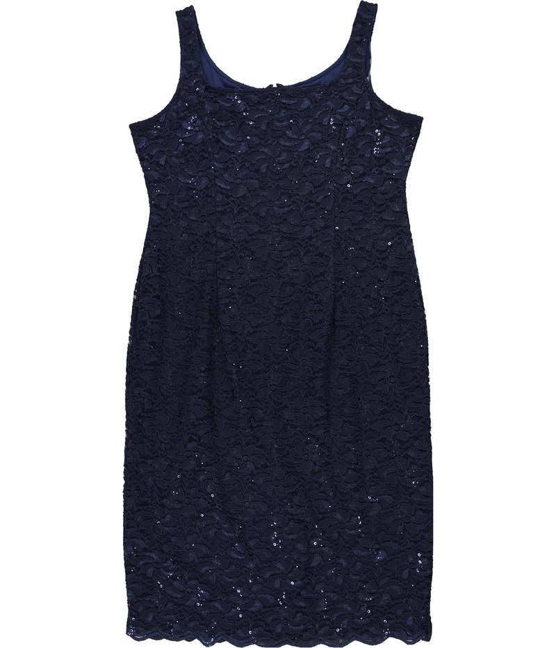 Alex Evenings Womens 2-Pc Sequined Lace Sheath Dress Suit
