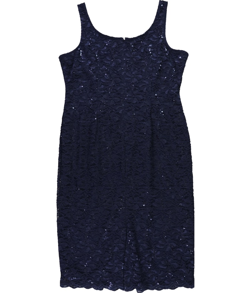 Alex Evenings Womens 2-Pc Sequined Lace Sheath Dress Suit